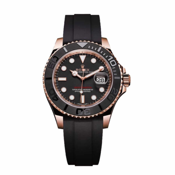 Rolex Yacht-Master 40 116655 SATS Rose Gold Automatic Rubber Black Dial