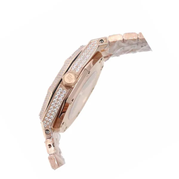Audemars Piguet Royal Oak Iced Out Rose Gold Replica