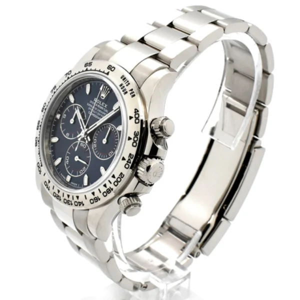 Daytona White Gold Blue Dial