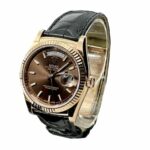 Rolex Day-Date Black Leather