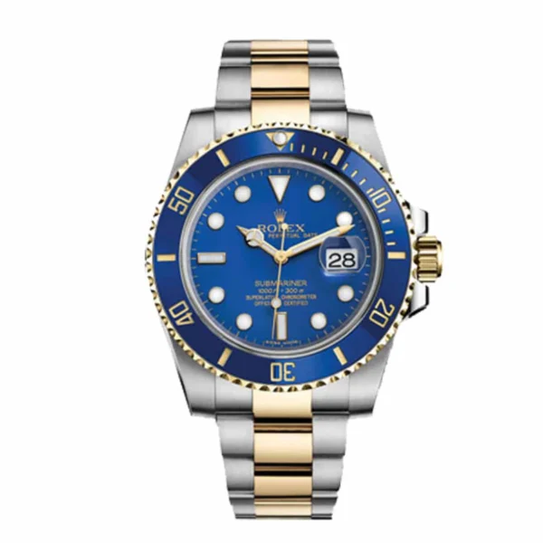 Rolex Submariner Date Two Tone Blue Dial 16613
