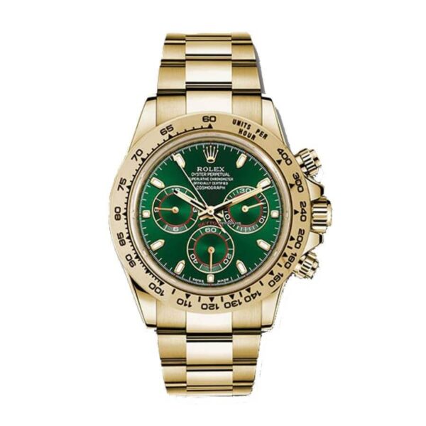 Rolex Cosmograph Daytona Oyster Yellow Gold Green Dial 116508-0013