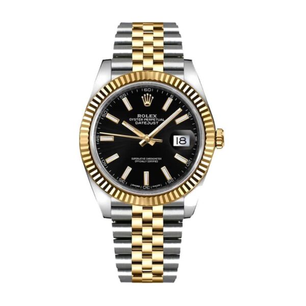 Rolex Datejust 126333 Yellow Gold & Steel Black Dial Jubilee
