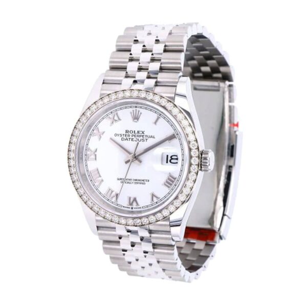 Rolex Datejust 36 126284RBR-0018 White Roman Dial Jubilee