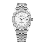 Rolex Datejust 36 126284RBR-0018 White Roman Dial Jubilee