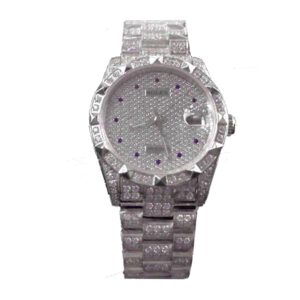 Rolex Datejust White Gold Diamond Dial Iced out 116624