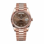 Rolex Day Date 228235 Rose Gold Chocolate Roman Dial