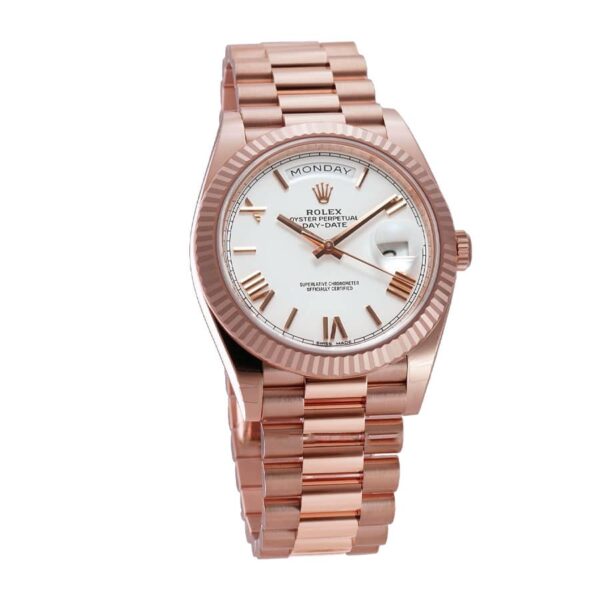 Rolex Day-Date 228235 KW Rose Gold White Dial