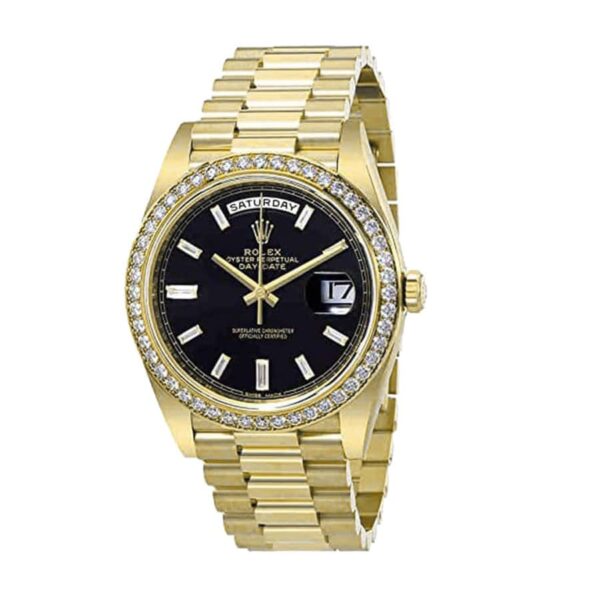 Rolex Day-Date 228398TBR Yellow Gold & Diamonds Black Dial