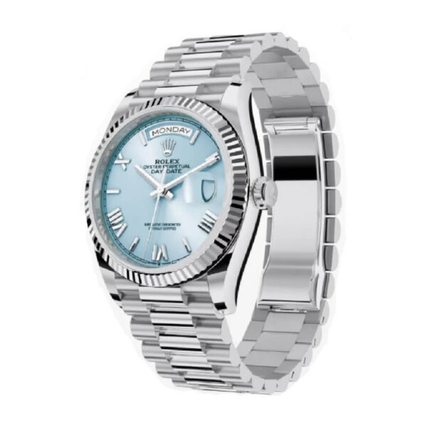 Rolex Day Date Ice Blue Grooved