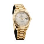 Rolex Day-Date II Collection Gold Silver White Dial 218238