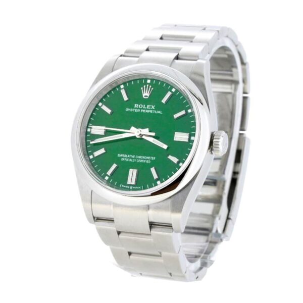 Rolex Oyster Perpetual Green Dial 126000-0005