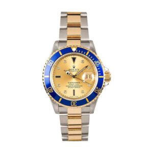 Rolex Submariner Serti Two Tone Stainless Steel Gold Diamond 16613