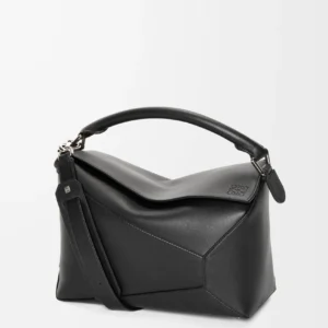 Puzzle bag in classic calfskin Black