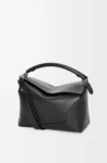 Puzzle bag in classic calfskin Black