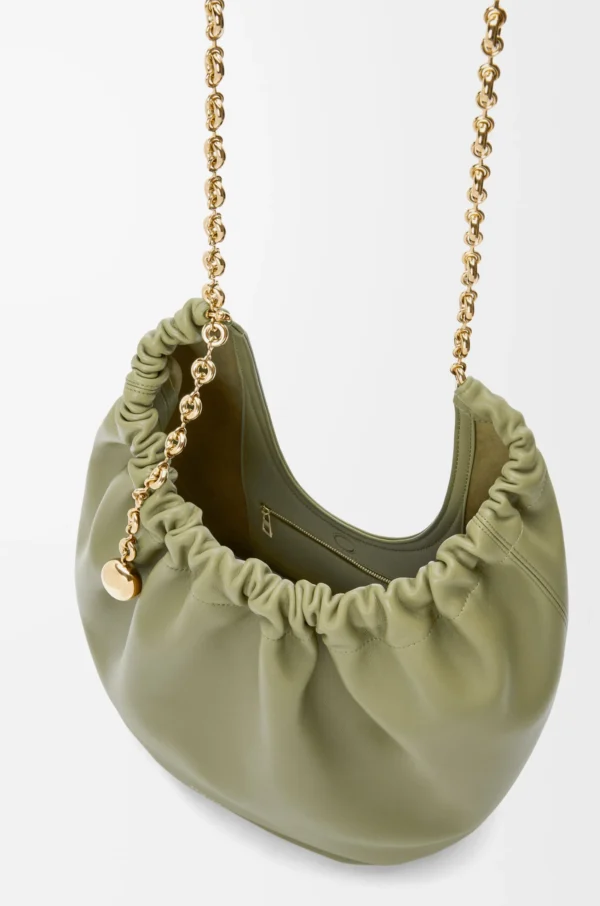 Medium Squeeze bag in mellow nappa lambskin Eucalyptus Green