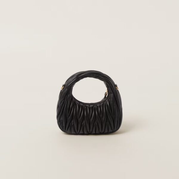 Wander Matelassé Mini Hobo Bag black