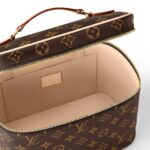 LOUIS VUITTON Nice BB Compact Size with LV Monogram Metal Zipper Pull, Coated Canvas, Makeup Bag/Handbag, Mini, Women's, Brown