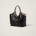 Leather tote bag