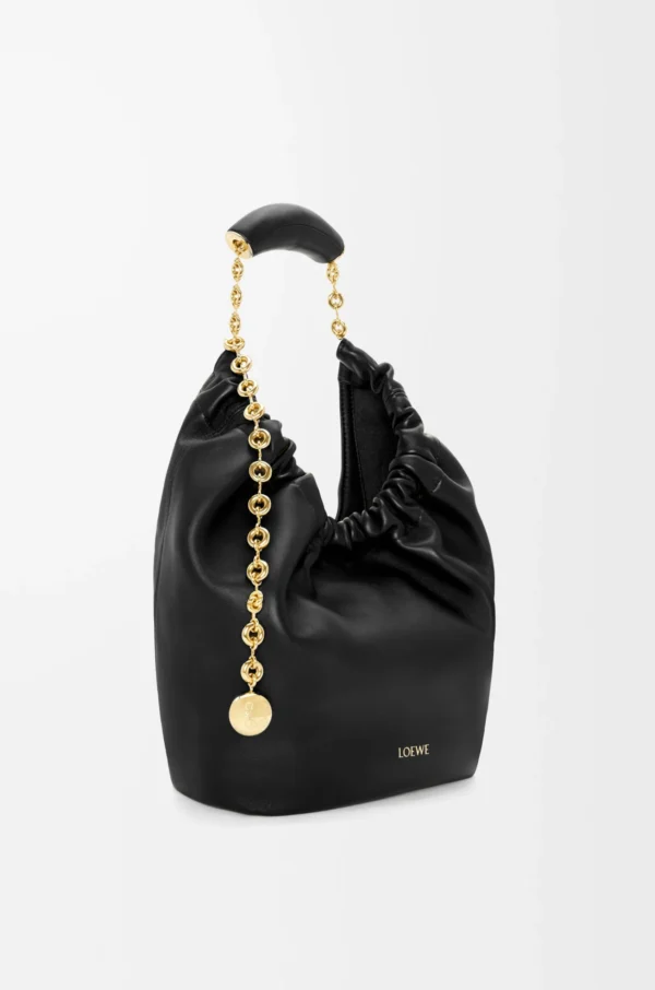 Small Squeeze bag in mellow nappa lambskin Black
