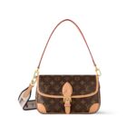 LOUIS VUITTON Diane  Classic Monogram Canvas, Coated, Small Shoulder Bag, Women's, Brown
