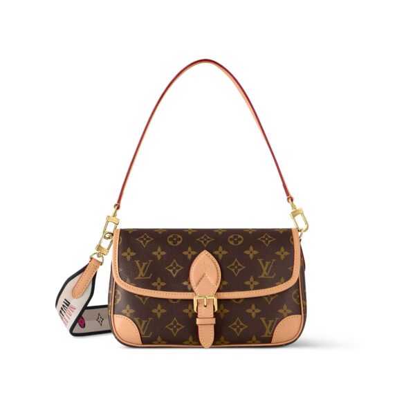 LOUIS VUITTON Diane  Classic Monogram Canvas, Coated, Small Shoulder Bag, Women's, Brown