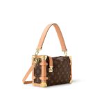 LOUIS VUITTON SIDE TRUNK Side Trunk MM Detachable and Adjustable Shoulder Strap Soft Case Canvas Crossbody Bag for Women Monogram