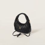 Wander Matelassé Medium Hobo Underarm Bag black
