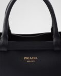 Prada Buckle Medium Leather Double-Belted Handbag