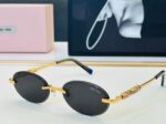 Miu Miu Vintage Oval Rimless Sunglasses – Luxury Minimalist Designer Shades