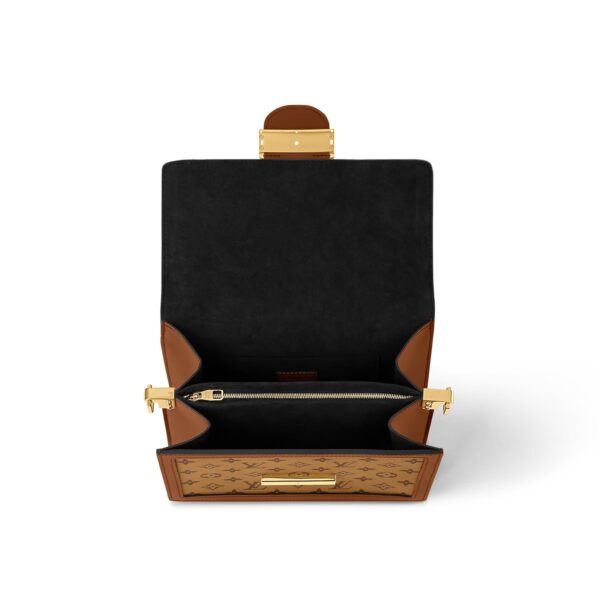 LOUIS VUITTON Dauphine MM Chain Monogram Coated Canvas with Leather Trim Dauphine Tote Bag, Medium, Women's, Brown