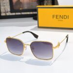 Fendi Modern Square Sunglasses – Fashion Metal Frame UV Protection