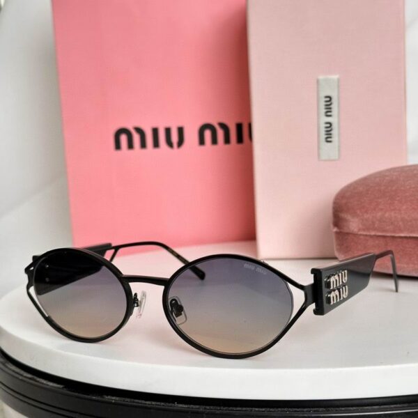 Miu Miu Vintage Round Logo Accent Sunglasses