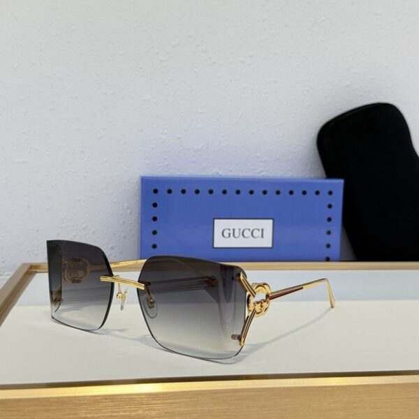 Luxury Rimless Square Sunglasses – UV400 Protection