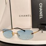 Luxury Rimless Oval Sunglasses UV400