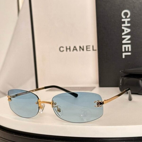 Luxury Rimless Oval Sunglasses UV400