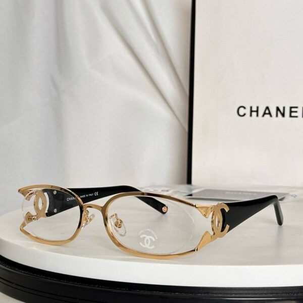 Chanel Slim Oval Metal Frame Sunglasses – Signature Double CC Luxury