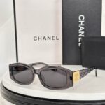 Chanel Vintage Rectangle Sunglasses – Quilted Temple CC Detail