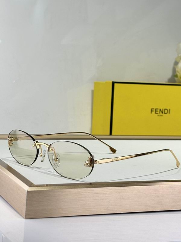 FENDI Vintage Oval Sunglasses | Lightweight Metal Frame, Effortless Luxury Style