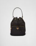 Prada Duet Re-Nylon Bucket Bag black