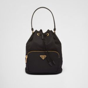 Prada Duet Re-Nylon Bucket Bag black