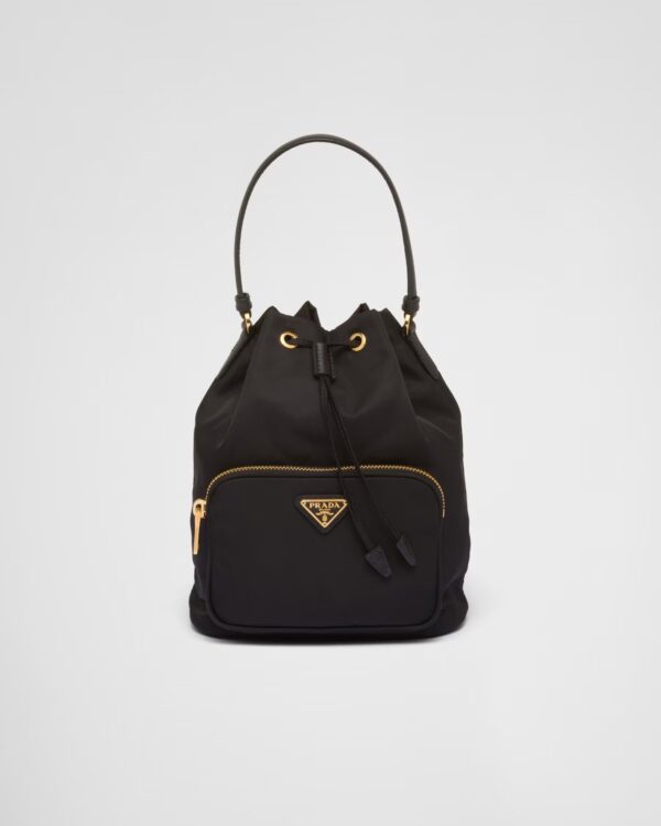Prada Duet Re-Nylon Bucket Bag black
