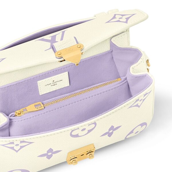 LOUIS VUITTON Pochette Metis EW  Small Messenger Bag for Women in Latte White and Light Purple