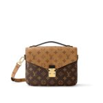 LOUIS VUITTON Pochette Metis Two-Tone Monogram Messenger Bag, Coated Canvas with Leather Trim, Women's, Patterned