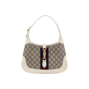 JACKIE 1961  SMALL SHOULDER BAG  white and tan two-tone