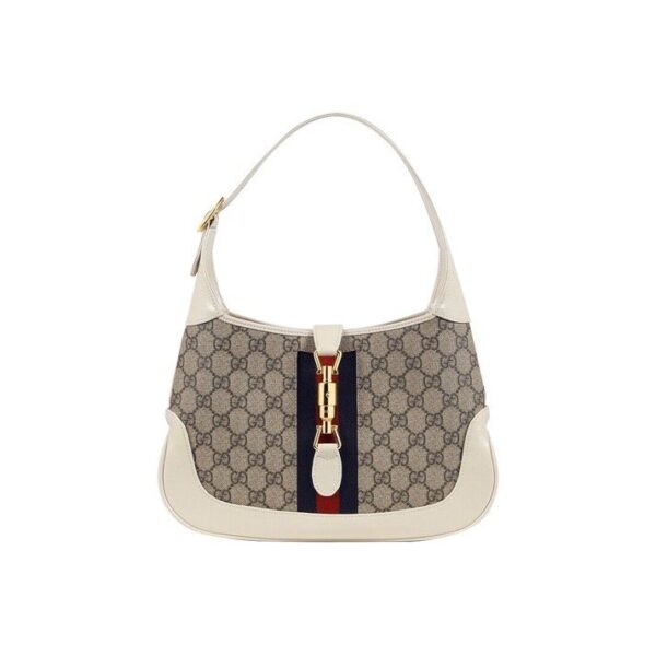 JACKIE 1961  SMALL SHOULDER BAG  white and tan two-tone