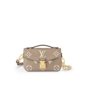 LOUIS VUITTON Pochette Metis EW Small Messenger Bag for Women in Latte Gray