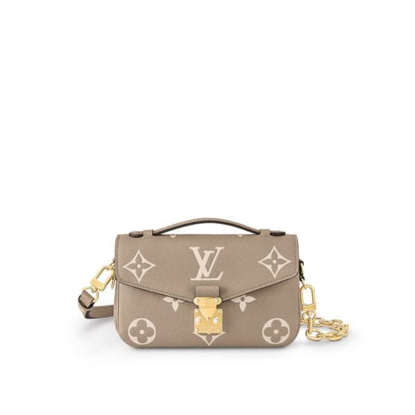 LOUIS VUITTON Pochette Metis EW Small Messenger Bag for Women in Latte Gray