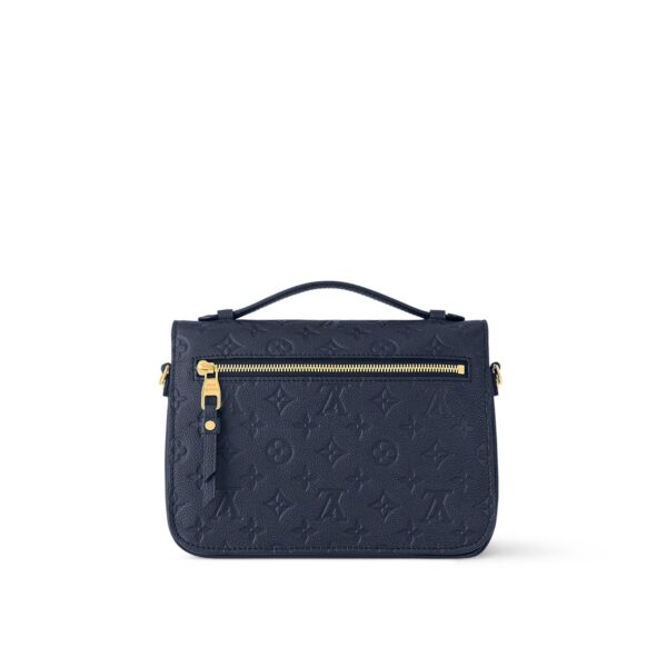 LOUIS VUITTON Pochette Metis letter embossed lock buckle opening and closing leather mailman bag, single shoulder crossbody bag, women's  blue