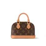 LOUIS VUITTON Alma Nano Shell Handbag (Handheld, Shoulder, or Crossbody) – Small – Women's – Brown